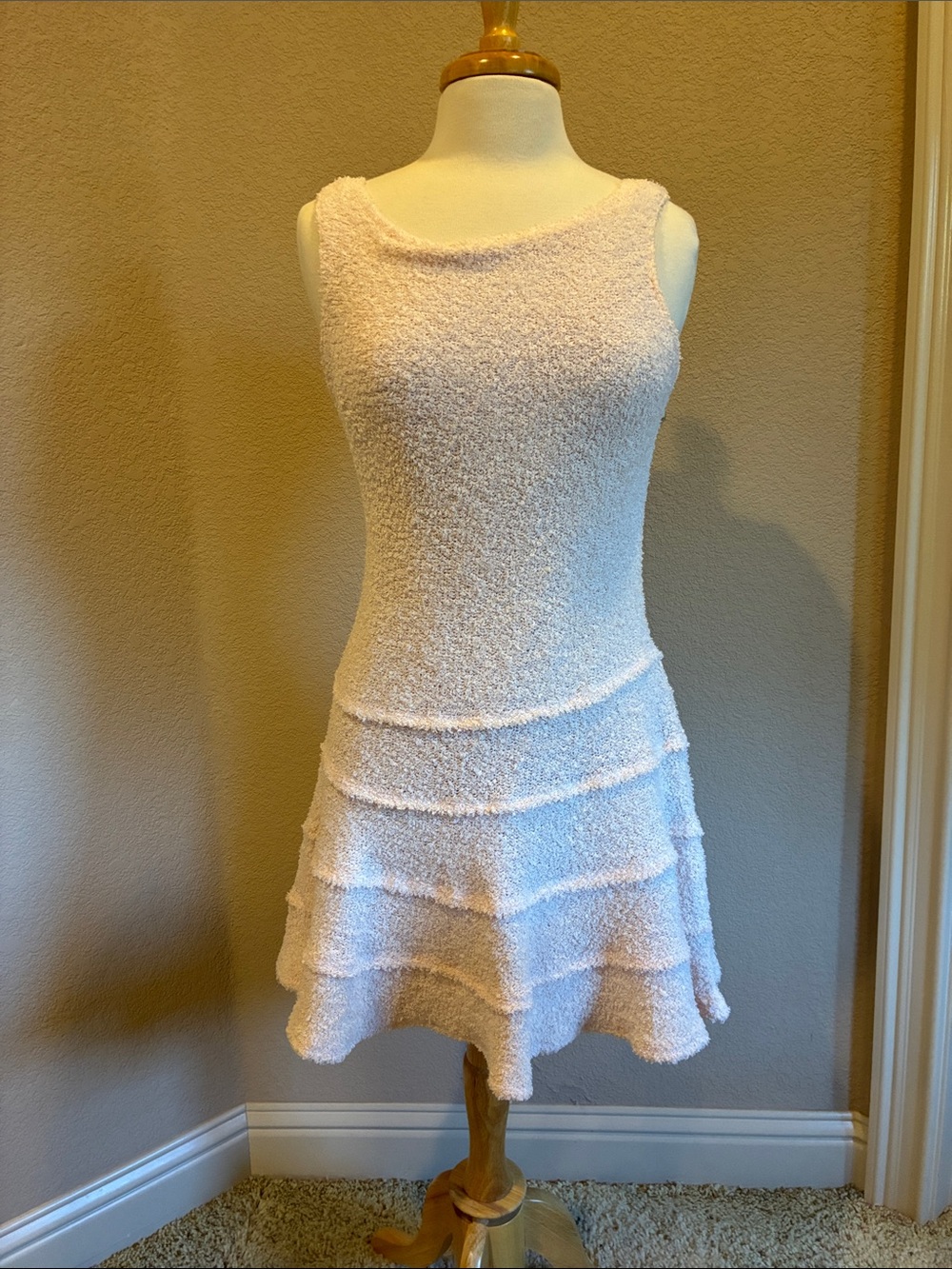 Bar III blush pink flapper style fit & flare dress size M